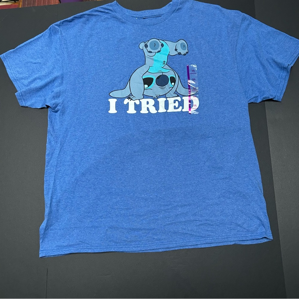 Vintage Disney “I Tried” Lilo & Stitch Graphic T-shirt Men's Size 2XL